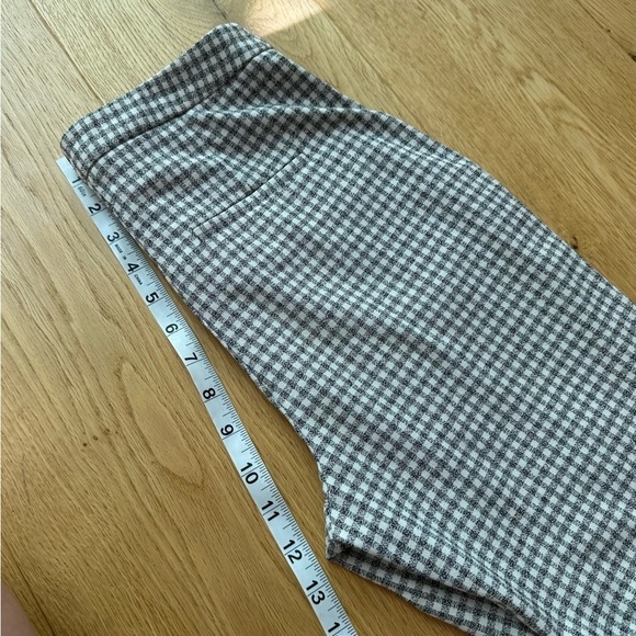 ARITZIA WILFRED KICK FLARE PANT IN GINGHAM BLACK AND WHITE Size 0 - Picture 5 of 13